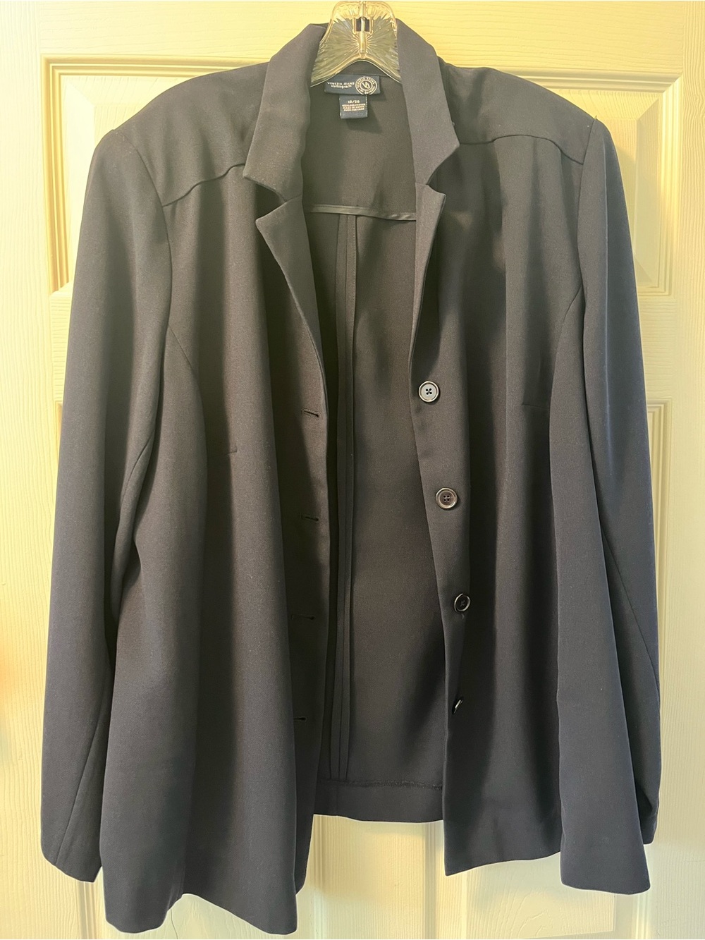 Lane Bryant Navy Button-Front Blazer Jacket